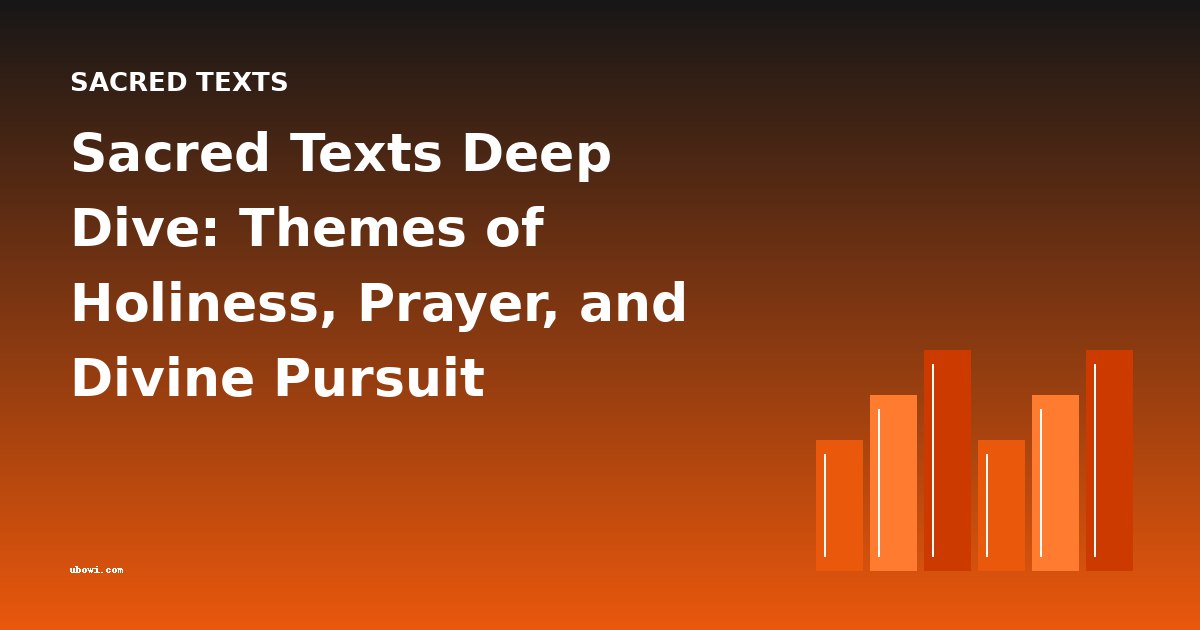 Sacred Texts Deep Dive: Themes of Holiness, Prayer, and Divine Pursuit